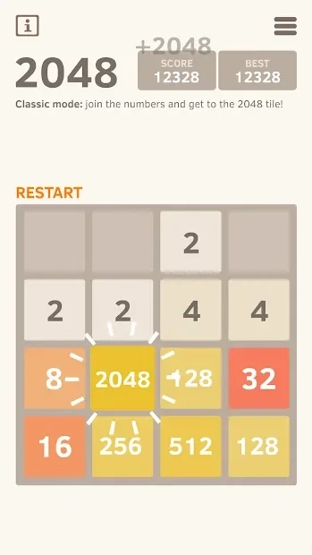 Скриншот 2048 Number Puzzle game
