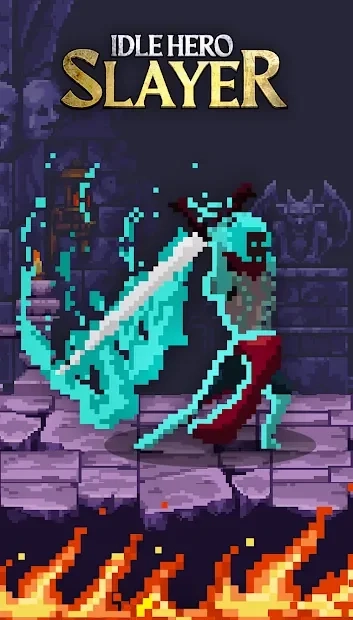 Скриншот Idle Hero Slayer - Fantasy Pixel Dungeon Survival