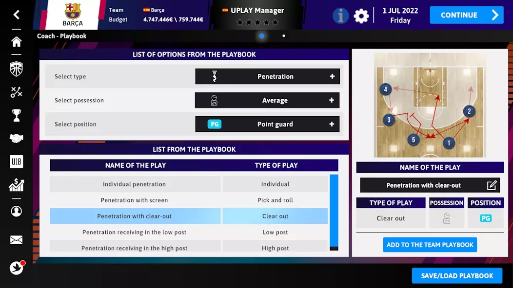 Скриншот iBasketball Manager 23